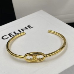 Celine Gold Finish Open Bracelet