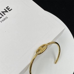 Celine Gold Finish Open Bracelet