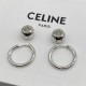 Celine Glossy Ball Earrings White Gold Yellow Gold