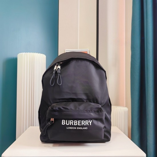 Burberry Logo Print Nylon Backpack