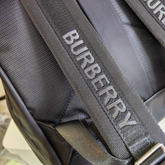 Burberry Logo Print Nylon Backpack