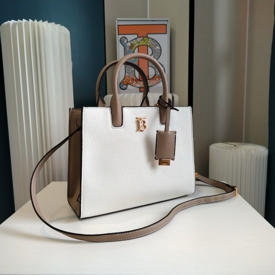 Burberry Mini Frances Bag In White