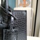 Burberry Mini Frances Bag in Black Crocodile-Effect