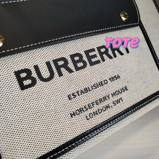 Burberry Medium Canvas Freya Tote Bag