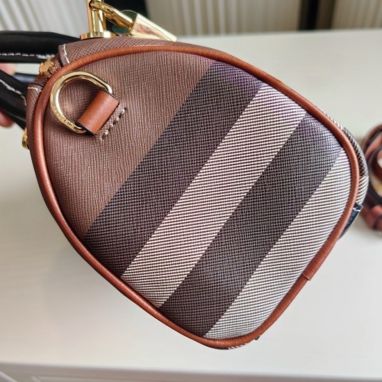 Burberry Mini Bowling Bag in Dark Birch Brown