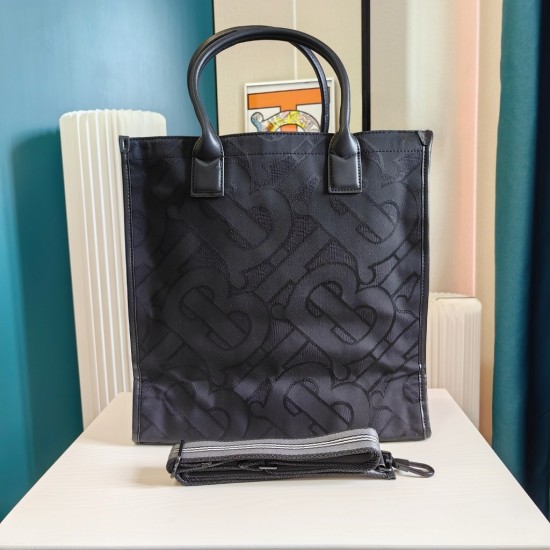 Burberry Monogram Fabric Tote Bag