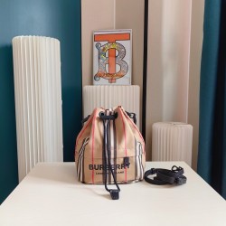 Burberry Nylon Drawstring Pouch Bag