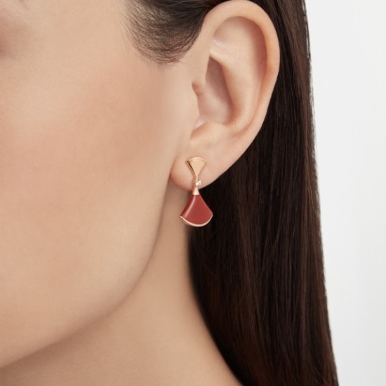 BVLGARI DIVAS' DREAM Earrings With Red Mother-of-pearl