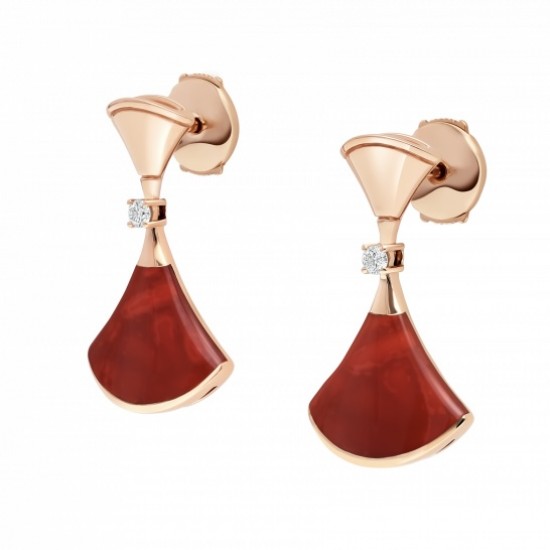 BVLGARI DIVAS' DREAM Earrings With Red Mother-of-pearl