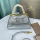 BVLGARI Serpentine Small Top Handle Bag in Silver