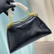 BVLGARI Serpentine Small Top Handle Bag in Black