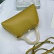 BVLGARI Serpentine Small Top Handle Bag in Yellowish Green