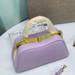 BVLGARI Serpentine Small Top Handle Bag in Violet