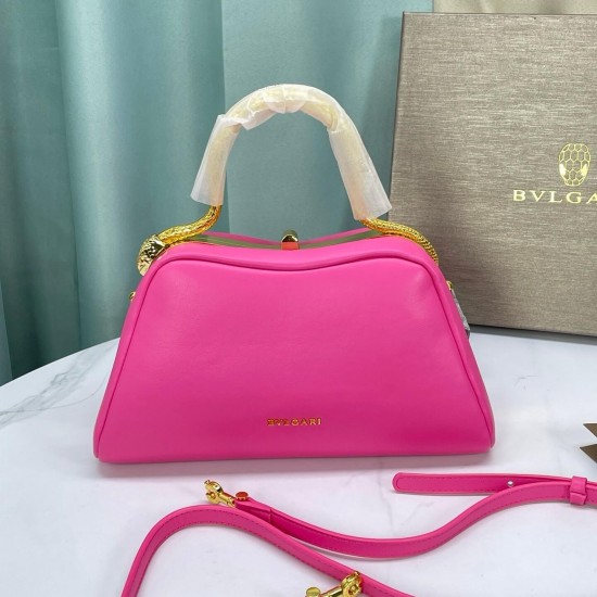 BVLGARI Serpentine Small Top Handle Bag in Pink