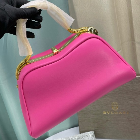 BVLGARI Serpentine Small Top Handle Bag in Pink