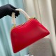 BVLGARI Serpentine Small Top Handle Bag in Red