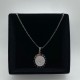 BVLGARI 18 kt rose gold and silver pendant set with pavé diamonds