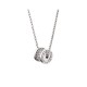 BVLGARI B.zero1 soft necklace in 18 kt rose gold, set with pavé diamonds on the spiral