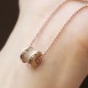 BVLGARI B.zero1 soft necklace in 18 kt rose gold, set with pavé diamonds on the spiral