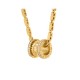 BVLGARI B.zero1 Rock 18 kt yellow gold pendant necklace with studded spiral set with pavé diamonds on the edges