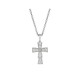 BVLGARI Croce pendant in 18 kt white gold and pavé diamonds