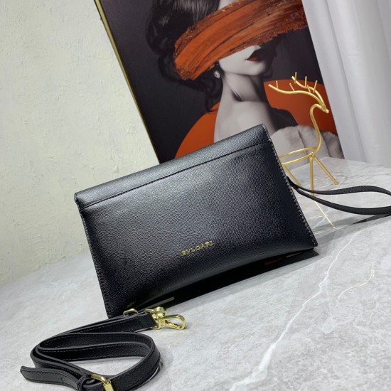 BVLGARI Leather Shoulder Bag In Black 