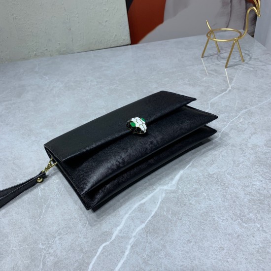 BVLGARI Leather Shoulder Bag In Black 