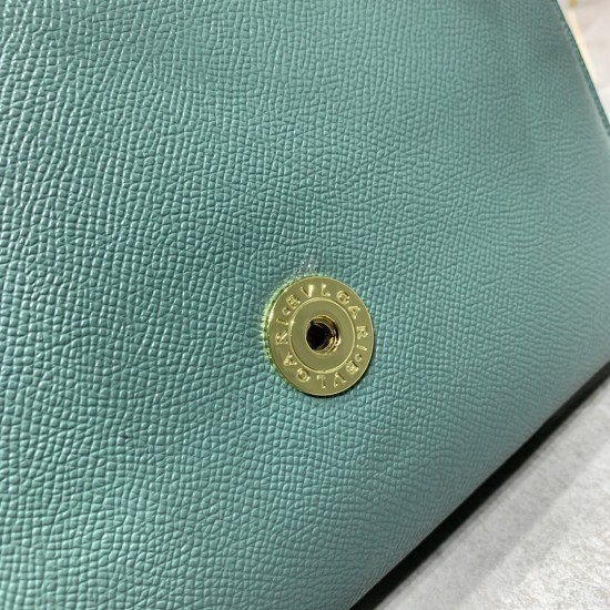 BVLGARI Leather Shoulder Bag In Teal 