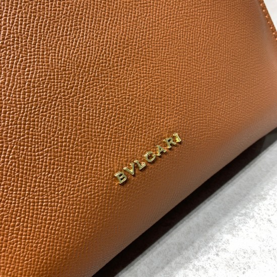 BVLGARI Leather Shoulder Bag In Orange 