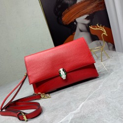 BVLGARI Leather Shoulder Bag In Red 