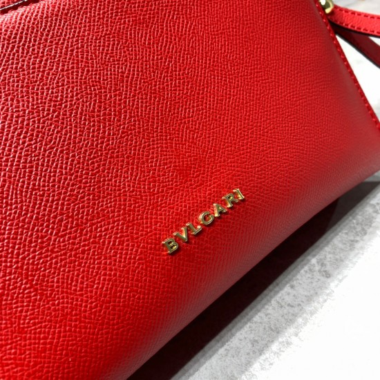 BVLGARI Leather Shoulder Bag In Red 