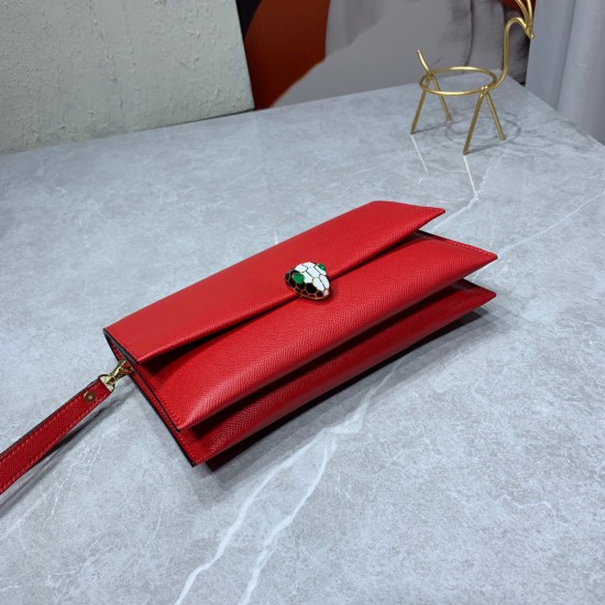 BVLGARI Leather Shoulder Bag In Red 