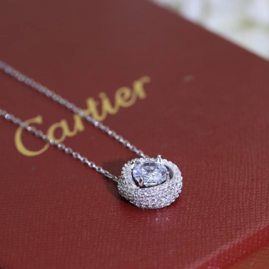 Cartier Full Diamond Necklace 45cm Length Adjustment