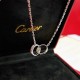 Cartier Love Necklace,Diamonds,White Gold,Rose Gold