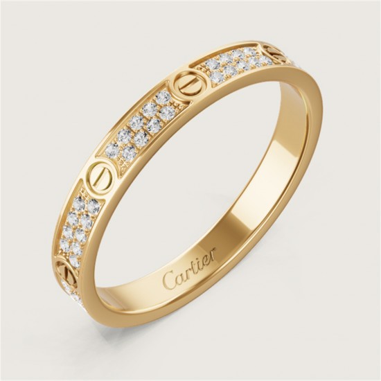 Cartier Love Ring With Diamonds Small Model White Gold Yellow Gold Rose Gold