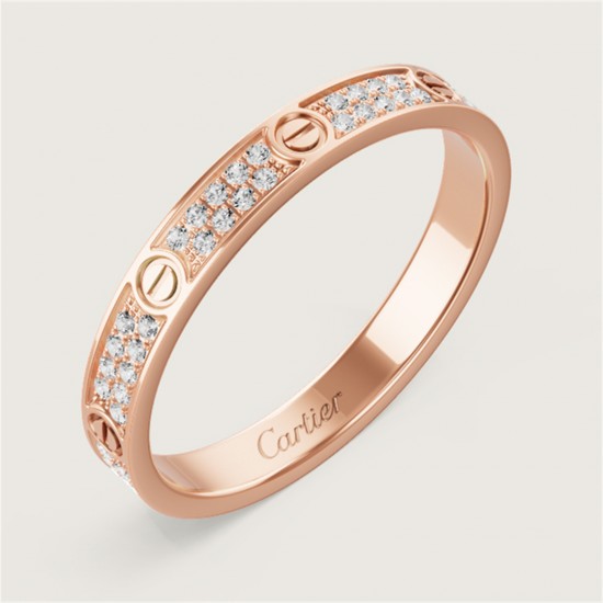 Cartier Love Ring With Diamonds Small Model White Gold Yellow Gold Rose Gold