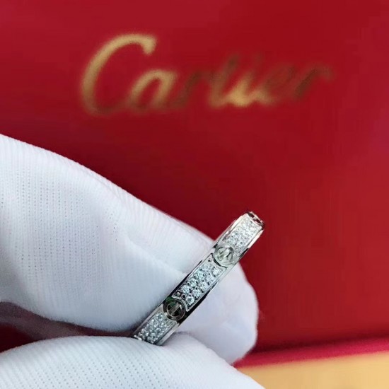 Cartier Love Ring With Diamonds Small Model White Gold Yellow Gold Rose Gold