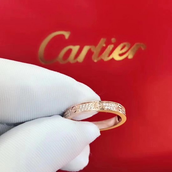 Cartier Love Ring With Diamonds Small Model White Gold Yellow Gold Rose Gold