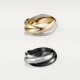 Cartier Ring Trinity Ring, Classic White Gold Yellow Gold Rose Gold