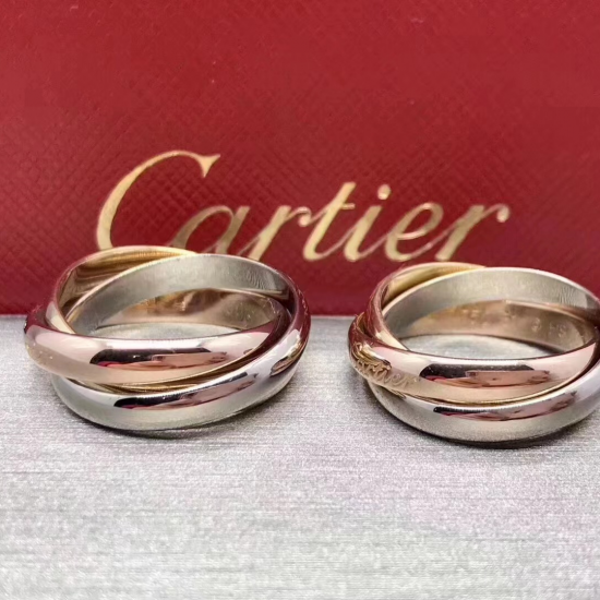 Cartier Ring Trinity Ring, Classic White Gold Yellow Gold Rose Gold