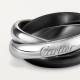 Cartier Ring Trinity Ring, Classic White Gold Yellow Gold Rose Gold