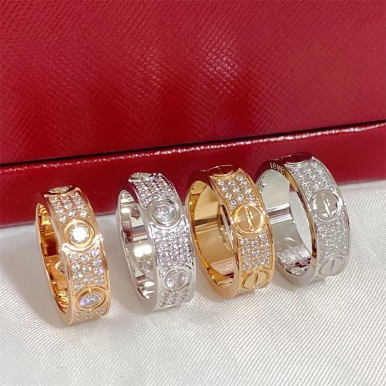 Cartier Love Ring With Diamonds,White Gold,Yellow Gold,Rose Gold