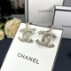 Chanel Double C Golden Baguette Earrings