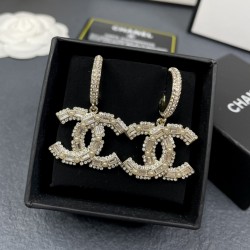 Chanel Double C Golden Baguette Earrings