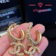 Chanel Pearl With Baguette Earrings