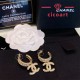 Chanel Pearl With Baguette Earrings