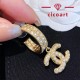 Chanel Pearl With Baguette Earrings