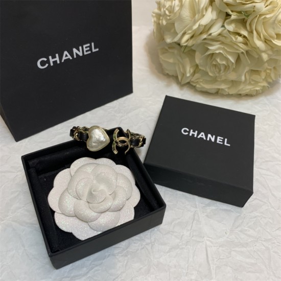 Chanel Heart Bracelet in White