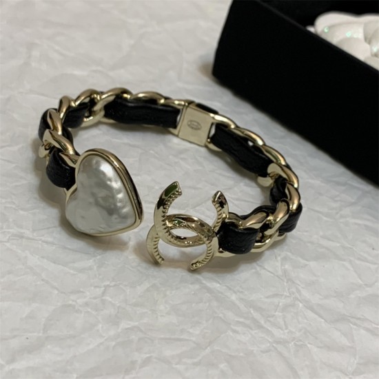 Chanel Heart Bracelet in White