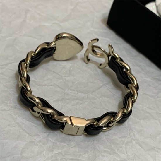 Chanel Heart Bracelet in White